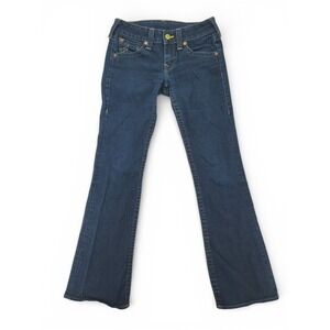 True Religion Womens 29‎ Bootcut Flare Jeans Blue Y2K USA Denim Stretch